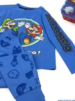 Bleu super Mario - Pyjama Vanilla Underground long
