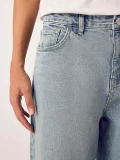 Bleu teinte claire - Coupe ballon - délavé vintage Denim Jeans