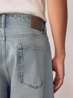 Bleu teinte claire - Coupe ballon - délavé vintage Denim Jeans