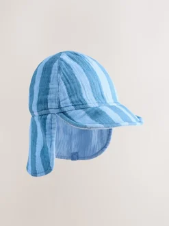 Bleu Tonal Rayure - Chapeau d’été légionnaire bébé (0mois-2ans)
