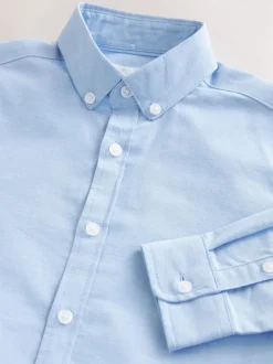 Bleu uni - Chemise Oxford (3-16ans)