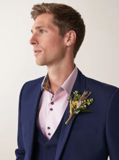 bleu vif - Coupe sur mesure - Veste de costume à deux boutons