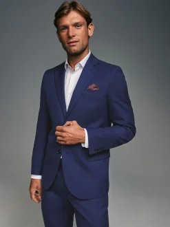 bleu vif - Coupe sur mesure - Veste de costume texturée
