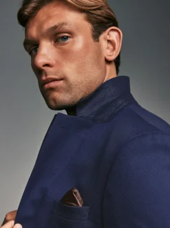 bleu vif - Coupe sur mesure - Veste de costume texturée