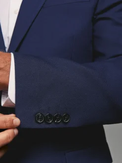 bleu vif - Coupe sur mesure - Veste de costume texturée