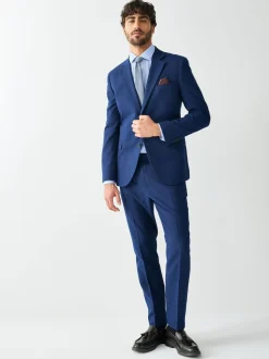 bleu vif - Skinny Fit (Skinny Fit) - Veste de costume texturée