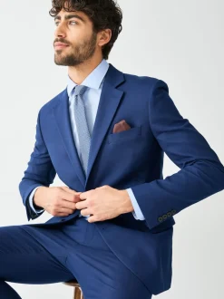 bleu vif - Skinny Fit (Skinny Fit) - Veste de costume texturée