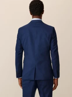 bleu vif - Slim Fit (Slim Fit) - Veste de costume texturée