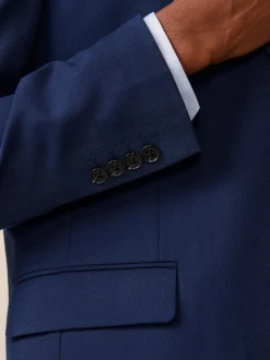 bleu vif - Slim Fit (Slim Fit) - Veste de costume texturée