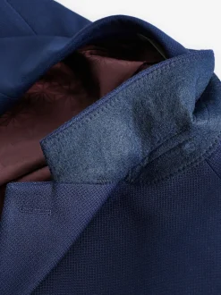 bleu vif - Slim Fit (Slim Fit) - Veste de costume texturée