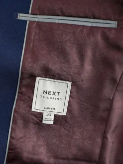 bleu vif - Slim Fit (Slim Fit) - Veste de costume texturée