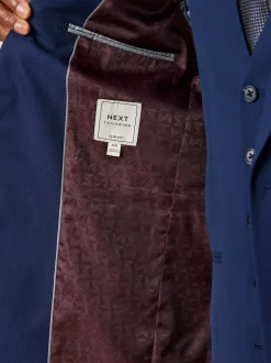 bleu vif - Slim Fit (Slim Fit) - Veste de costume texturée