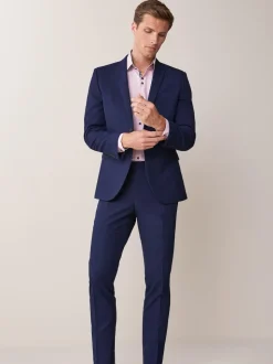 bleu vif - Slim Fit (Slim Fit) - Veste de costume à deux boutons