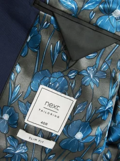 bleu vif - Slim Fit (Slim Fit) - Veste de costume à deux boutons