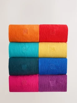 Bleu vif/vert/rouge - Lot de 8 - Chaussettes fraîches brodées durables