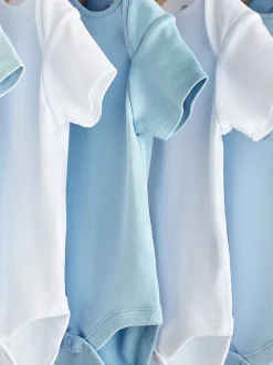 Bleu/Blanc - Bodys unis pour bébé