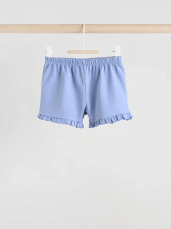 Bleu/blanc à fleurs - Ensemble t-shirt et short à volants bébé 6 pièces (0mois-2ans)