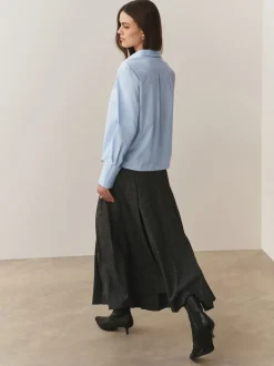 Bleu/Blanc - Lot de 2 chemises ajustées extensibles indispensables à manches longues