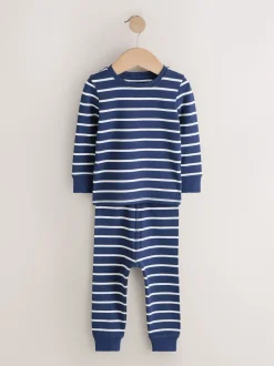 Bleu/Blanc - Lot de 3 Pyjamas Ajusté Se blottir (9mois à10ans)