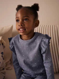 Bleu/Blanc - Pyjama Rib Se blottir 3 Pack (9mois-12ans)