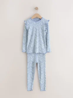 Bleu/Blanc - Pyjama Rib Se blottir 3 Pack (9mois-12ans)