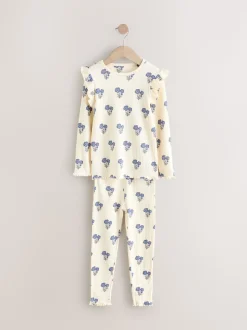 Bleu/Blanc - Pyjama Rib Se blottir 3 Pack (9mois-12ans)