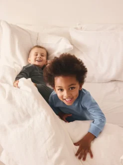 Bleu/bleu marine/gris - Lot de 3 pyjamas décontractés (9mois à12ans)