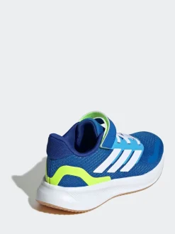 Bleu/citron vert - adidas Baskets de course Runfalcon 5 à lacets élastiques pour enfant