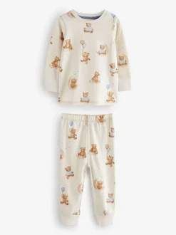 Bleu/écru bébé ours - Lot de 3 pyjamas Snuggle (9mois-6ans)