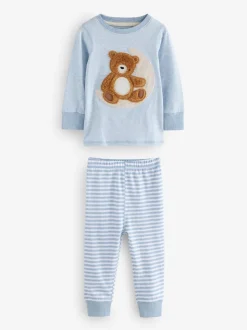 Bleu/écru bébé ours - Lot de 3 pyjamas Snuggle (9mois-6ans)