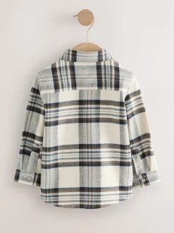 Bleu/Ecru - Chemise Personnage Manches longues (3mois-7ans)