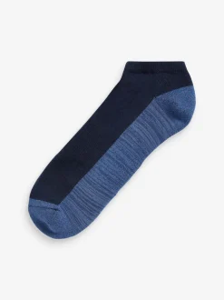 Bleu/Gris - Lot de 5 - Chaussettes de sport rembourrées