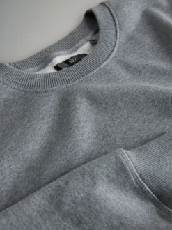 Bleu/Gris - Lot de 3 - Sweat-shirt The Set à Col rond coupe Décontracté