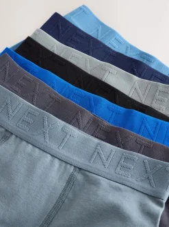 Bleu/Gris - Lot de 7 boxers (2-16ans)