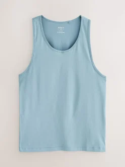 Bleu/Gris - Lot de 5 gilets à superposer 100% coton