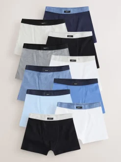 Bleu/Gris - Maillot de bain à ceinture souple 10 paquet (2-16ans)