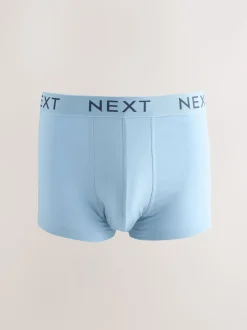 Bleu/gris chiné - Boxers hipsters riches en coton mélangé