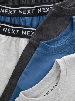 Bleu/gris/anthracite - Lot de 3 pyjamas à jambes courtes (3-16ans) (3-16ans)