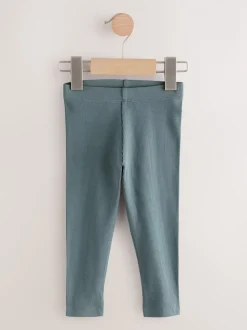Bleu/Gris/Rayure - Lot de 5 leggings côtelés (3mois-7ans)