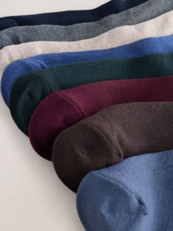 Bleu/Gris/Vert - Lot de 8 - Chaussettes fraîches brodées durables