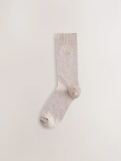 Bleu/Gris/Vert - Lot de 8 - Chaussettes fraîches brodées durables