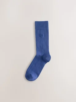 Bleu/Gris/Vert - Lot de 8 - Chaussettes fraîches brodées durables