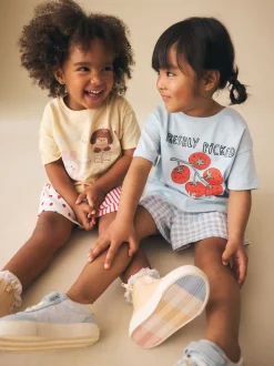 Bleu/Jaune - Ensemble haut et short Lot de 2 (3mois à7ans)