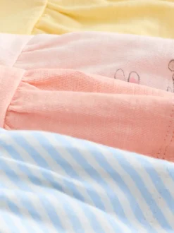 Bleu/Jaune - Pack T-shirt 4 (3mois-7ans)