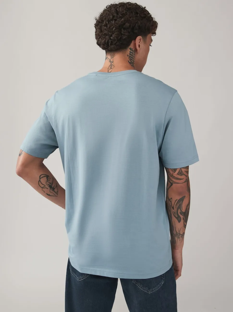 Bleu/Marine/Blanc/Acier - Ajustement régulier - T-shirt 4 Pack