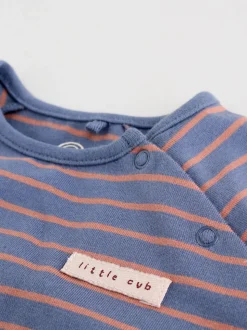 Bleu/marron Bear Hugs Slogan Borg - Ensemble Gilet et Leggings bébé (0mois-2ans)