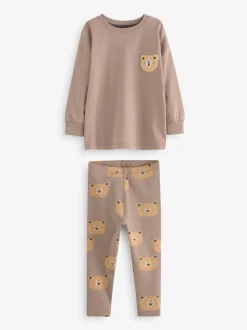 Bleu/Marron/Kaki Vert Animal - Lot de 3 pyjamas Snuggle (9mois-8ans)