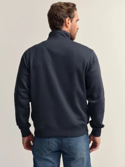 Bleu/neutre bleu marine - Quart de zip - Sweat-shirt color block