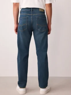 Bleu/Noir - Coupe fuselée régulière - Jeans stretch de confort