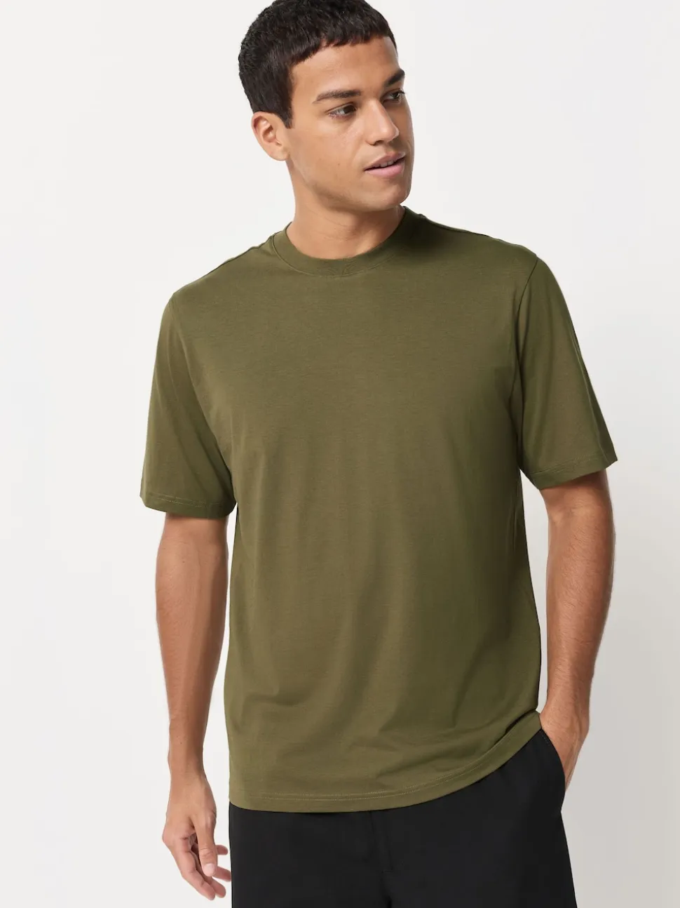 Bleu/Noir/Orange/Vert/Gris/Blanc écru - Ajustement régulier - Lot de t-shirts essentiels en coton 6